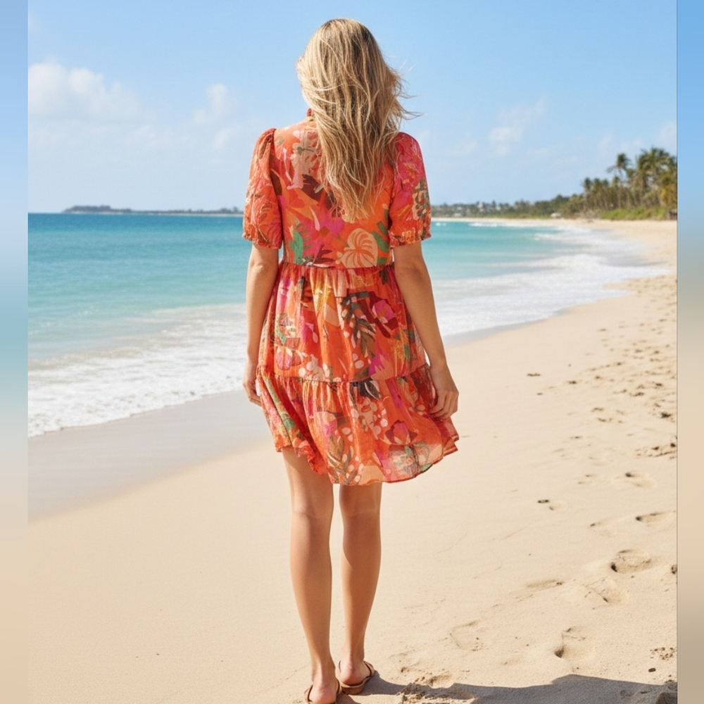 1 State Floral Mini Dress Sz Xs NWT - Picture 2 of 11